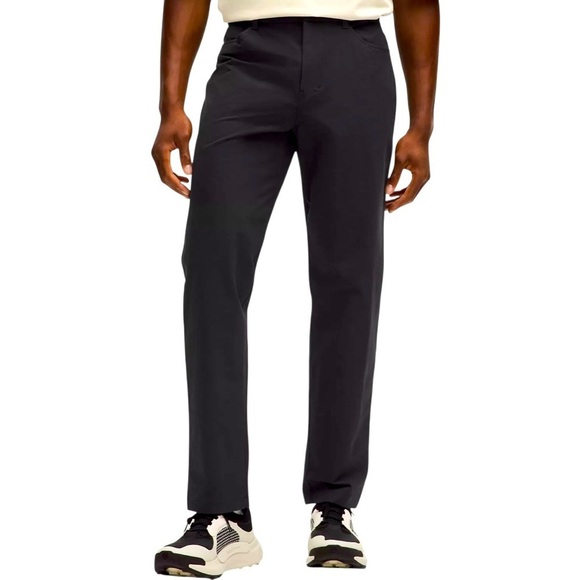 Men’s lululemon athletica Black straight leg cotton twill Jean style pants sz 38 - Picture 1 of 9